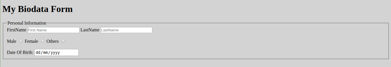 Html Projects for Beginners || Biodata form - W3Hiring