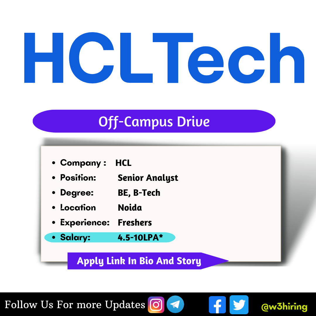 hcl-off-campus-drive-2023-senior-analyst-freshers-be-b-tech