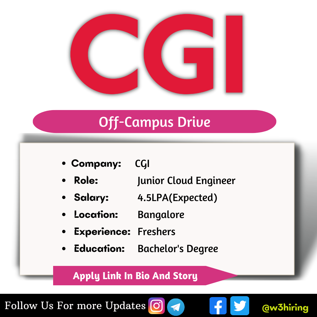 cgi company bangalore vacancy