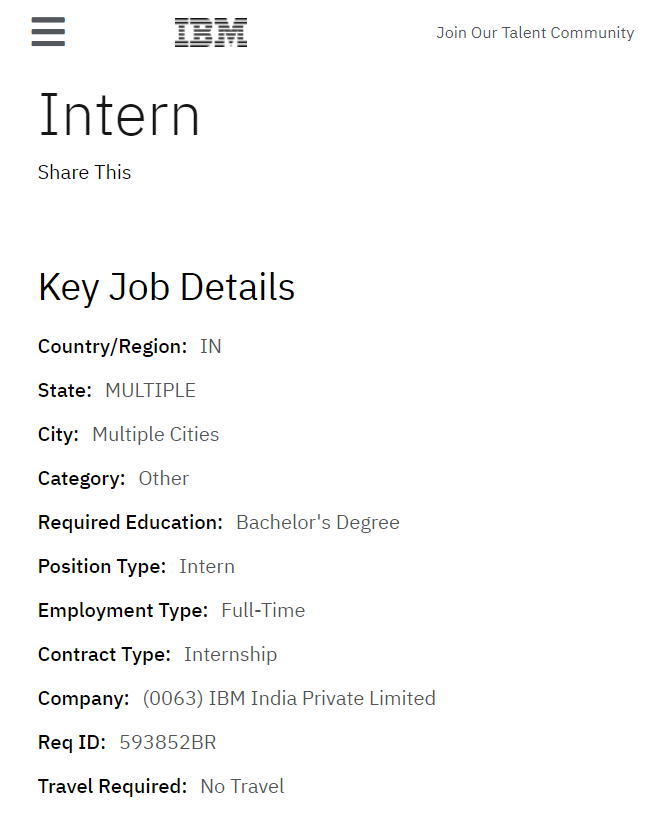 IBM Recruitment 2023