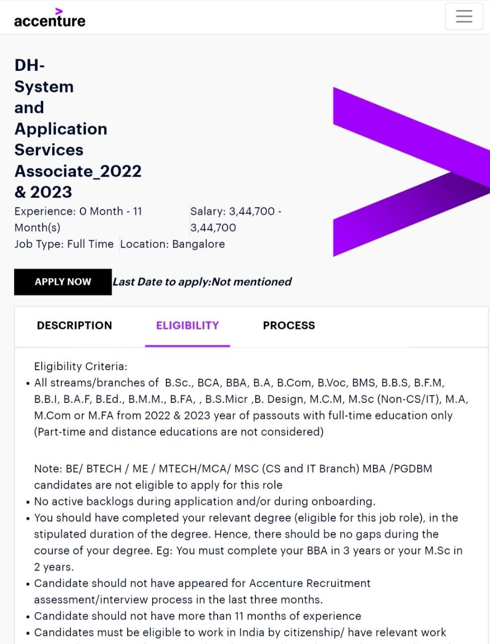 accenture mass Hiring 2023