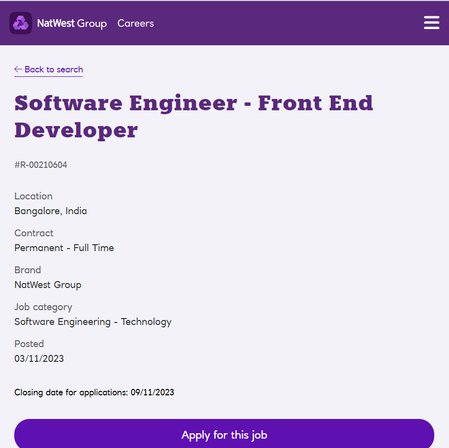 Natwest Mass Hiring 2023