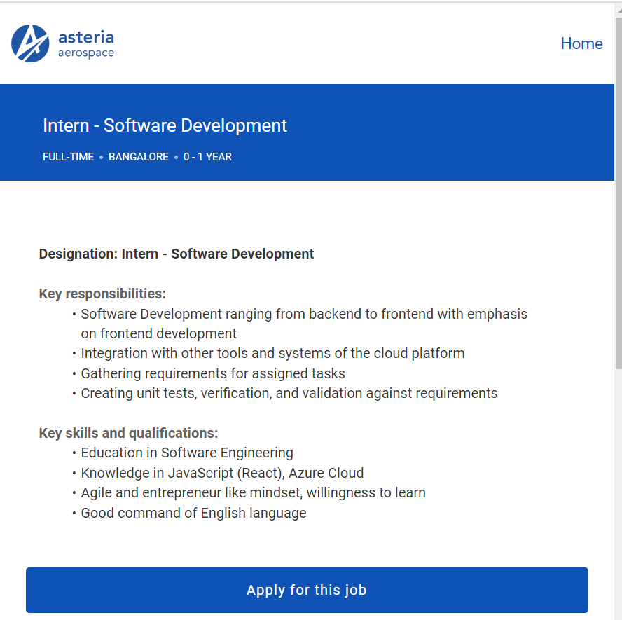 asteria Mass Hiring 2023