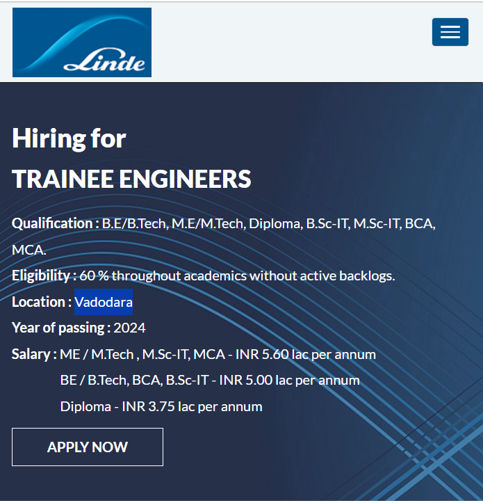 Linde off-campus Drive 2023