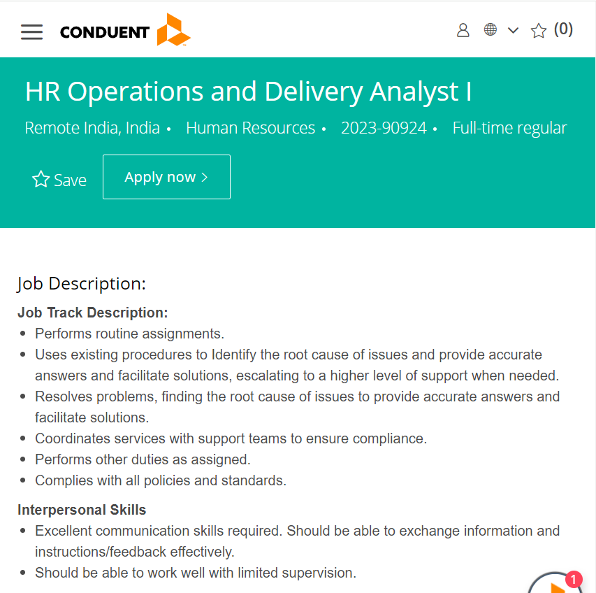 Conduent Off Campus Drive 2024 Hiring HR Operations And Analyst   Screenshot 2024 01 02 112751 