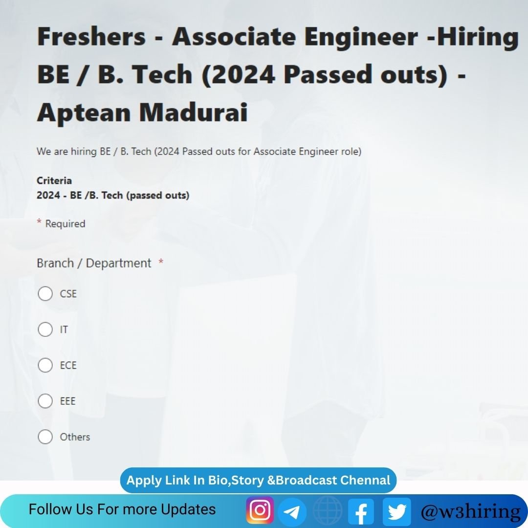 Aptean Off-Campus Drive 2024 Hiring Associate Engineer