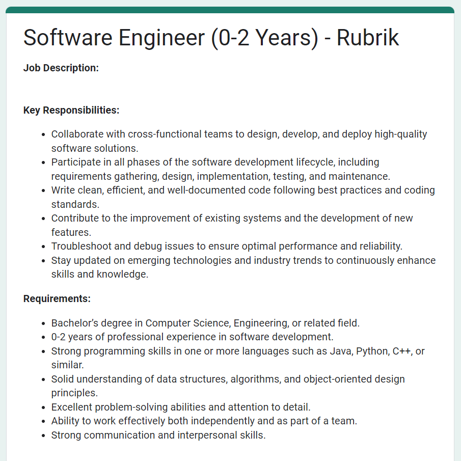 Rubrik Mass Hiring 2024 For Software Engineer