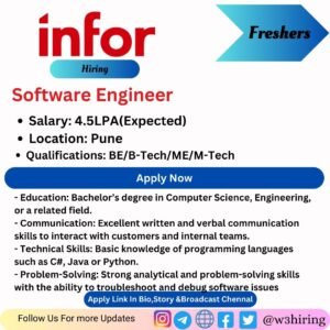 Infor Off-Campus Drive 2024 Hiring Software Engineer