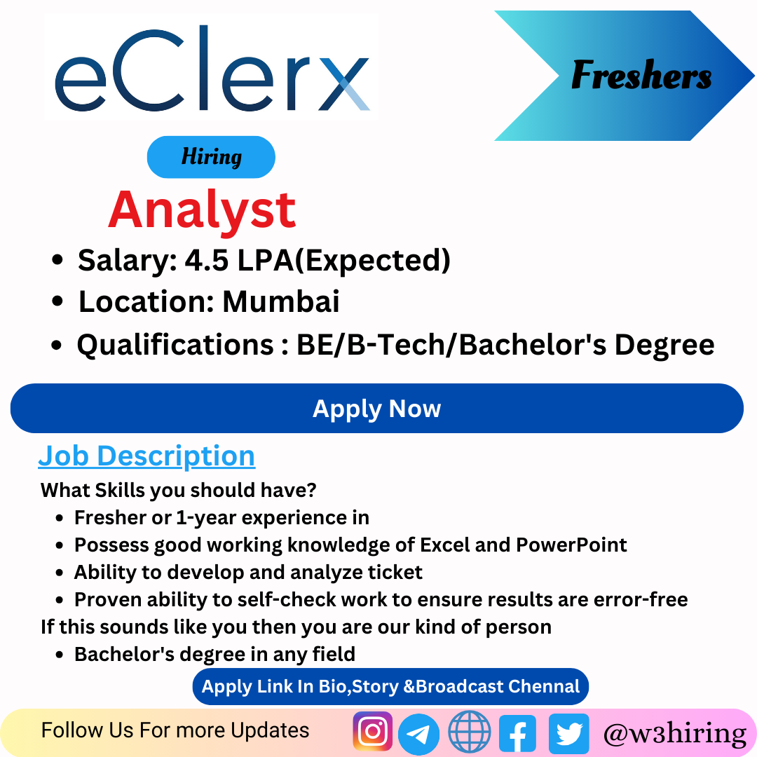 eClerx Off-Campus Drive 2024