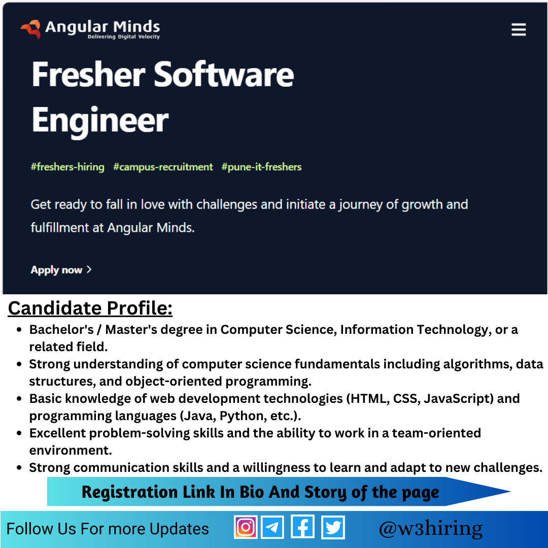 Angular Minds Off-Campus Drive 2024