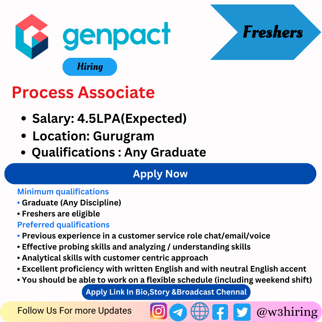 Genpact Recruitment 2024 Hiring Process Associate