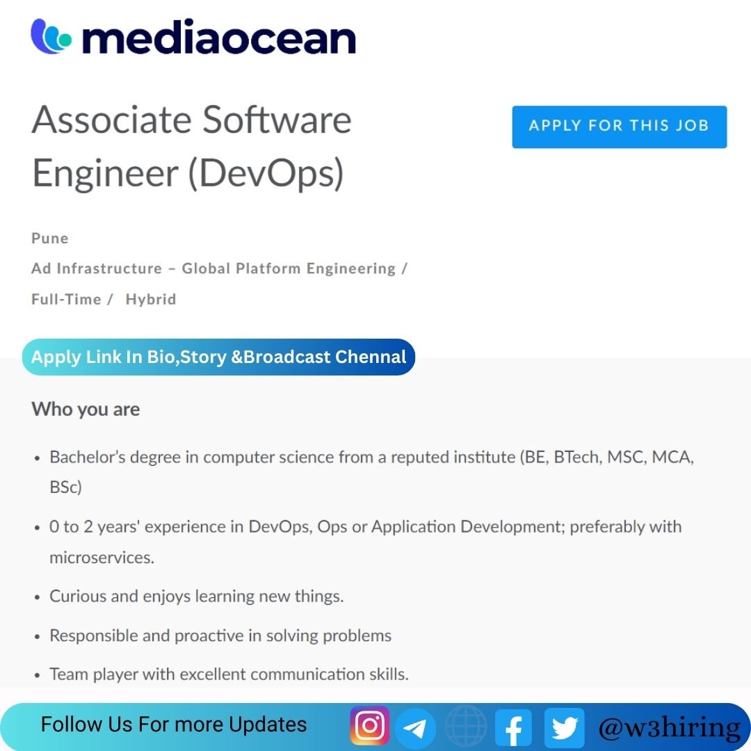 Mediaocean Off-Campus Drive 2024 Hiring Associate Software Engineer