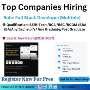 Top Companies Hiring | Register Soon