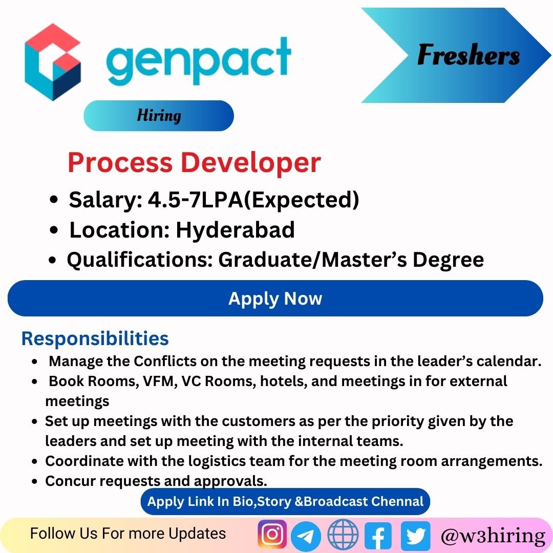 Genpact Recruitment 2024 Hiring Process Developer