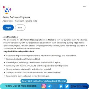 Appinventiv Recruitment 2024 Hiring Junior Software Engineer- Bachelor's Degree