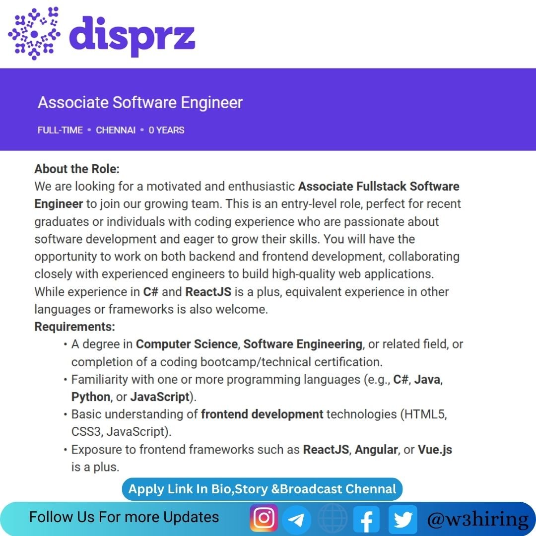 Disprz Off-Campus Drive 2024 Hiring Associate Software Engineer