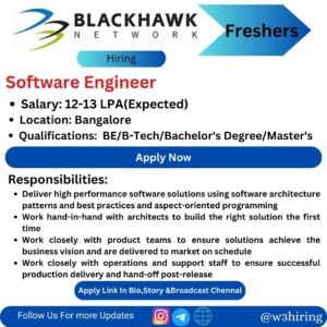 Blackhawk Network Recruitment 2024 Hiring Software Engineer