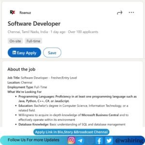 Ronuz Off-Campus Drive 2025 Hiring Software Developers