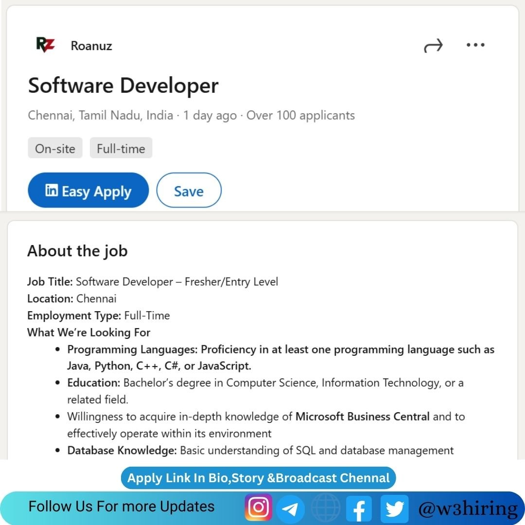 Ronuz Off-Campus Drive 2025 Hiring Software Developers