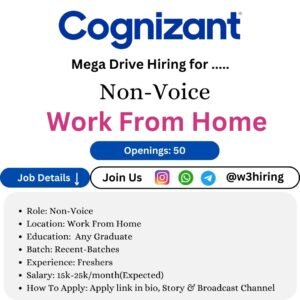 Cognizant Bulk Hiring 2025 For Non-Voice