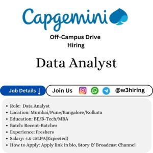 Capgemini Mass Hiring Drive 2025